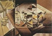 Juan Gris Watch and Bottle oil painting picture wholesale